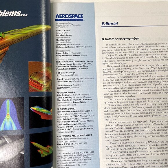 Aerospace America Magazine u Aug 2004 Vol 42 No 8 Shuttle Repair - Picture 4 of 4